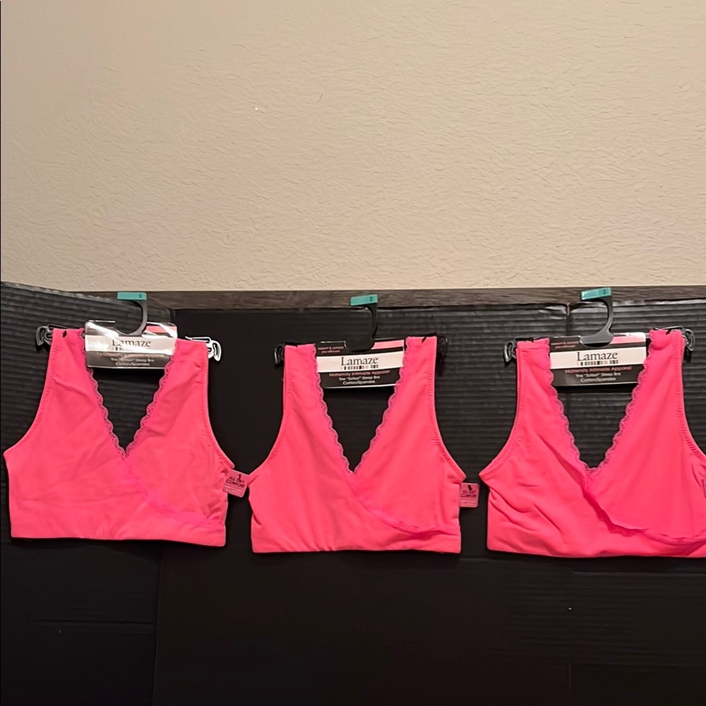 3 Pink Lamaze Nursing Bras- 3 for $20